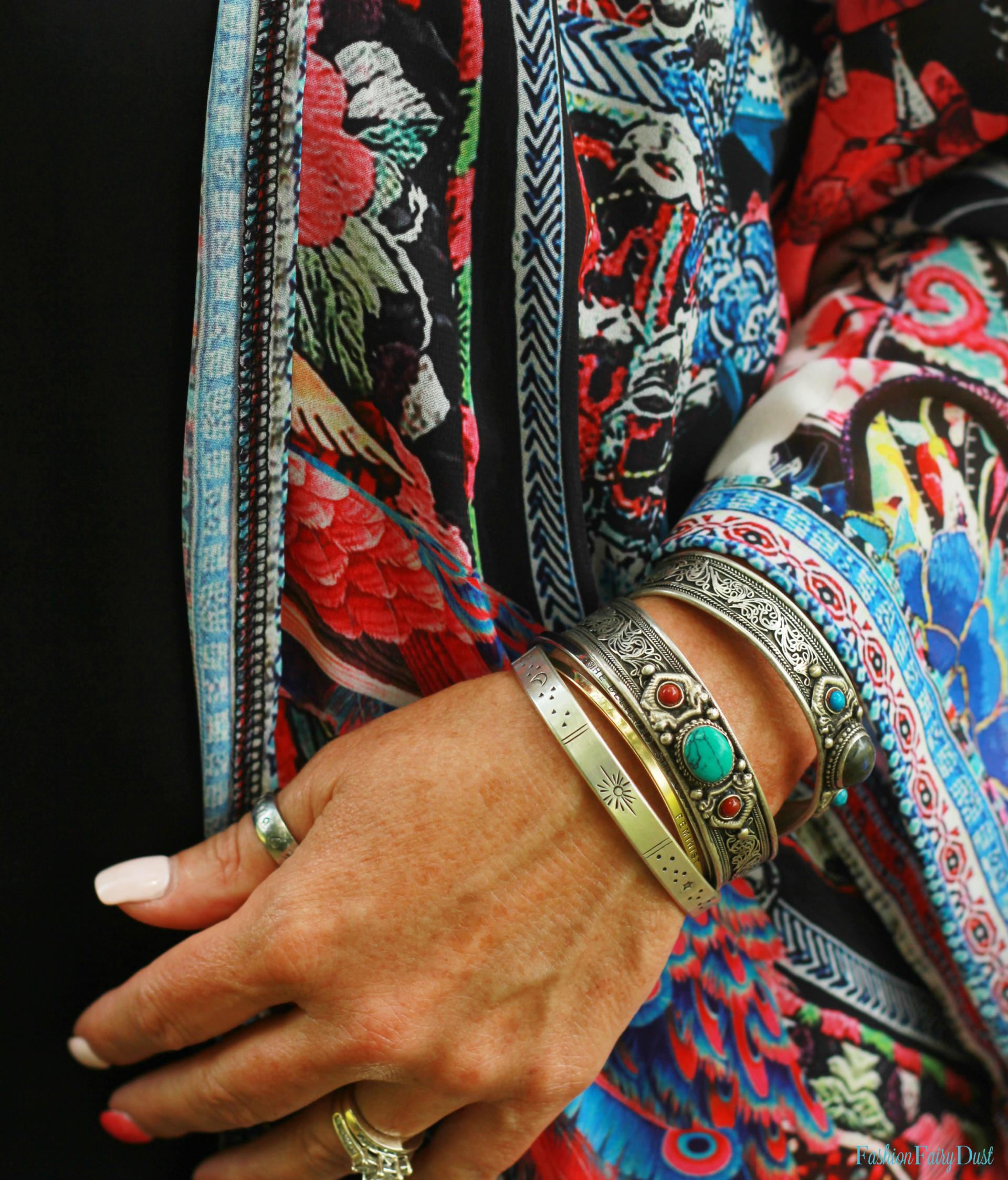 Mixed Print Kimono