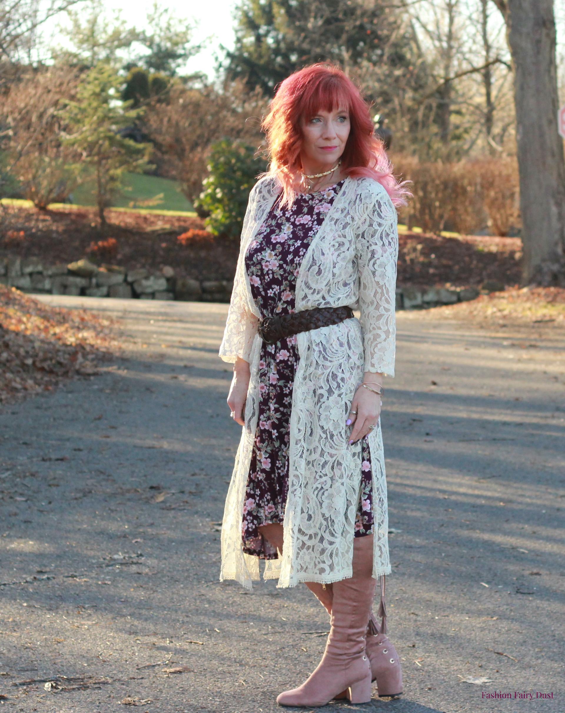 Floral Print Dress & Lace Duster: It’s The Little Things