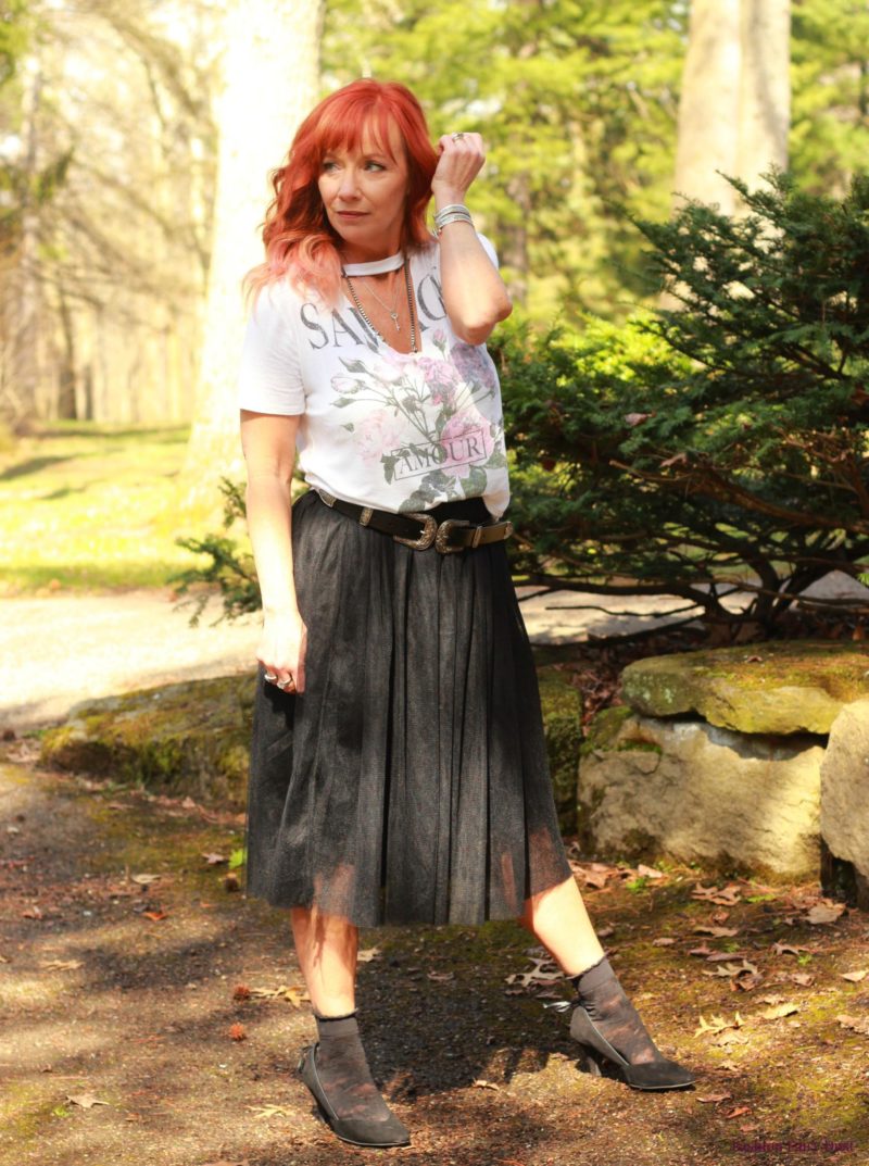 Black Tulle Skirt & Graphic Tee: Spring Skirt Series Pt. 2